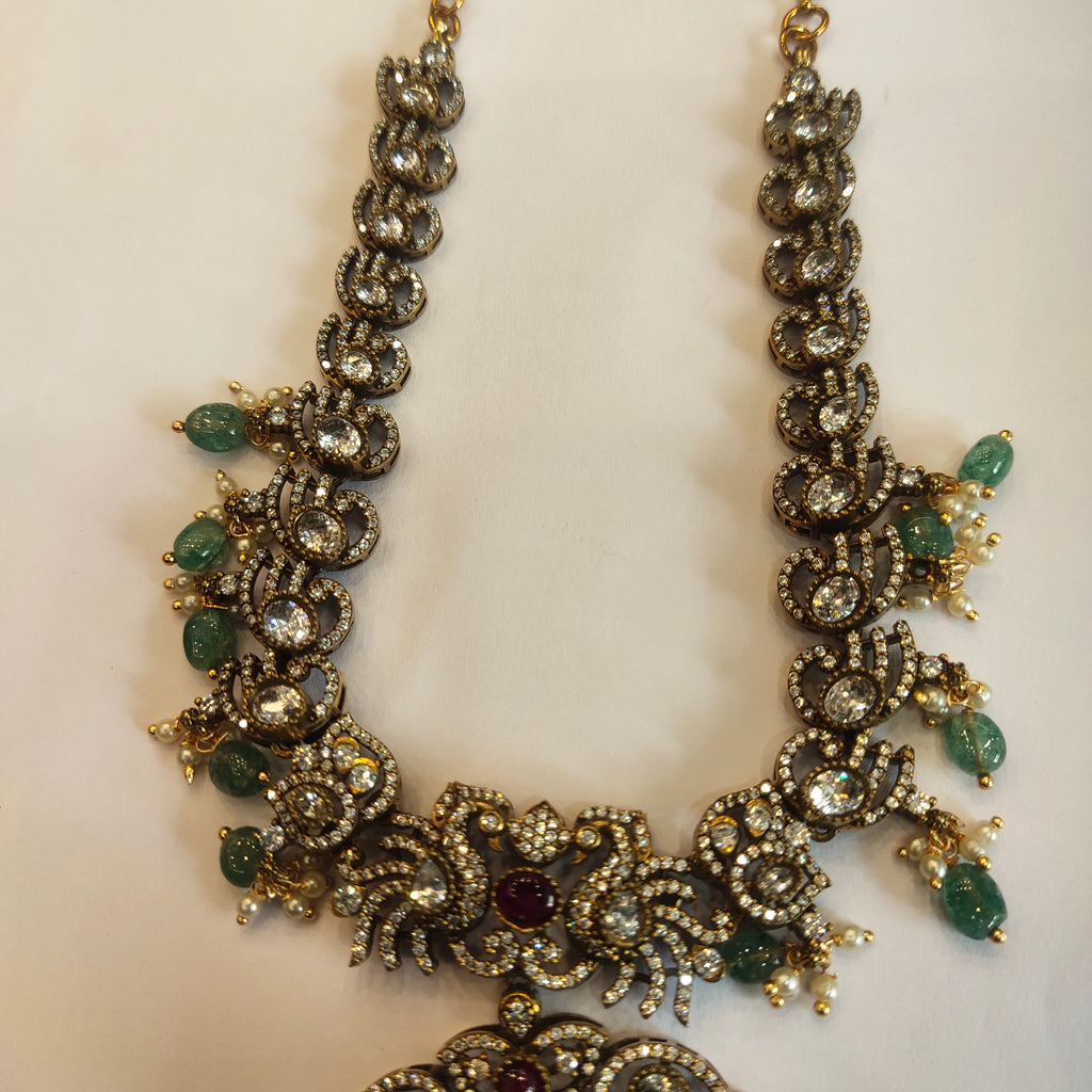 Asp Victorian Kundan Lakshmi Necklace Set