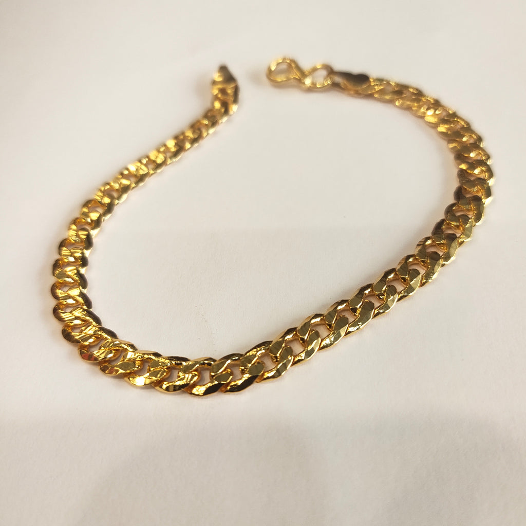 ASP Cuban 24K Gold Plated Bracelet for Men - Gleaming Elegance