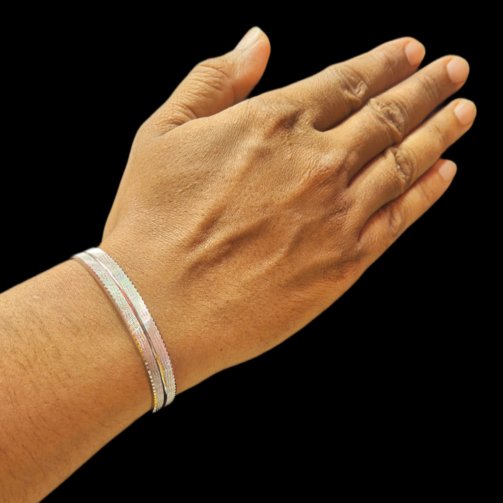 925 Sterling Silver Kada for Men - Premium Wedding Bracelet 29 Grams Heavy Weight