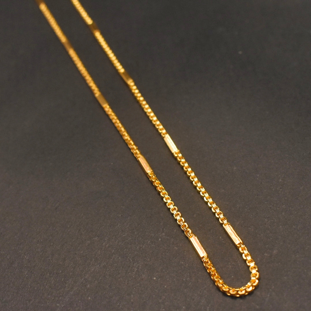 30 Inches Bitbox 24K Gold Plated Chain - Luxury Anti-Tarnish Collection