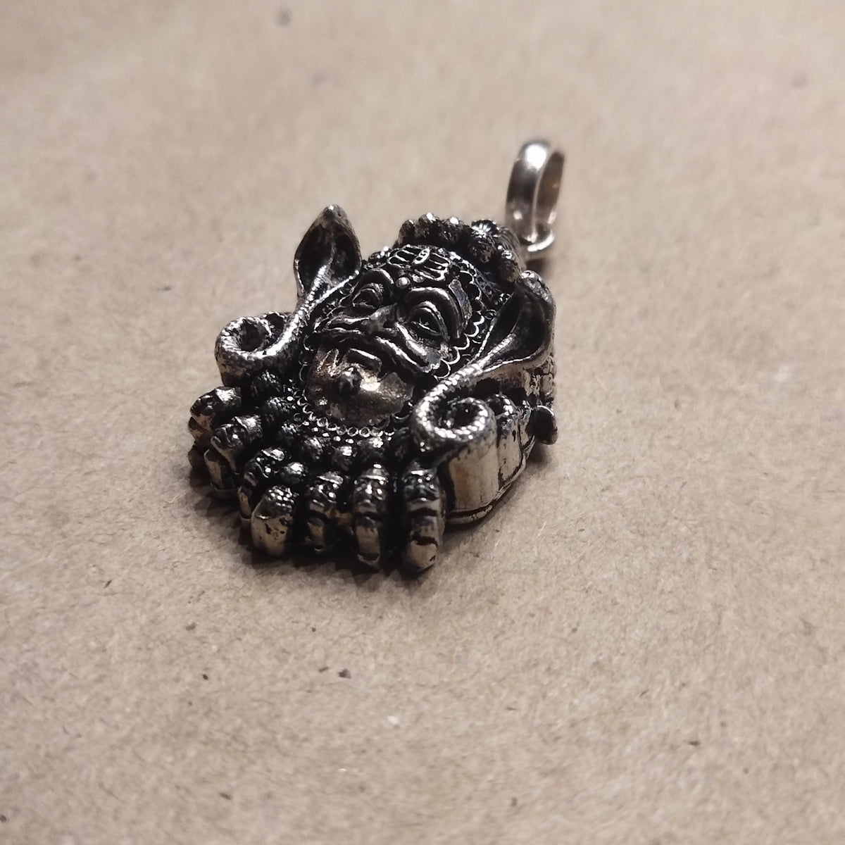 Asp Silver Mahakal Pendant for Men