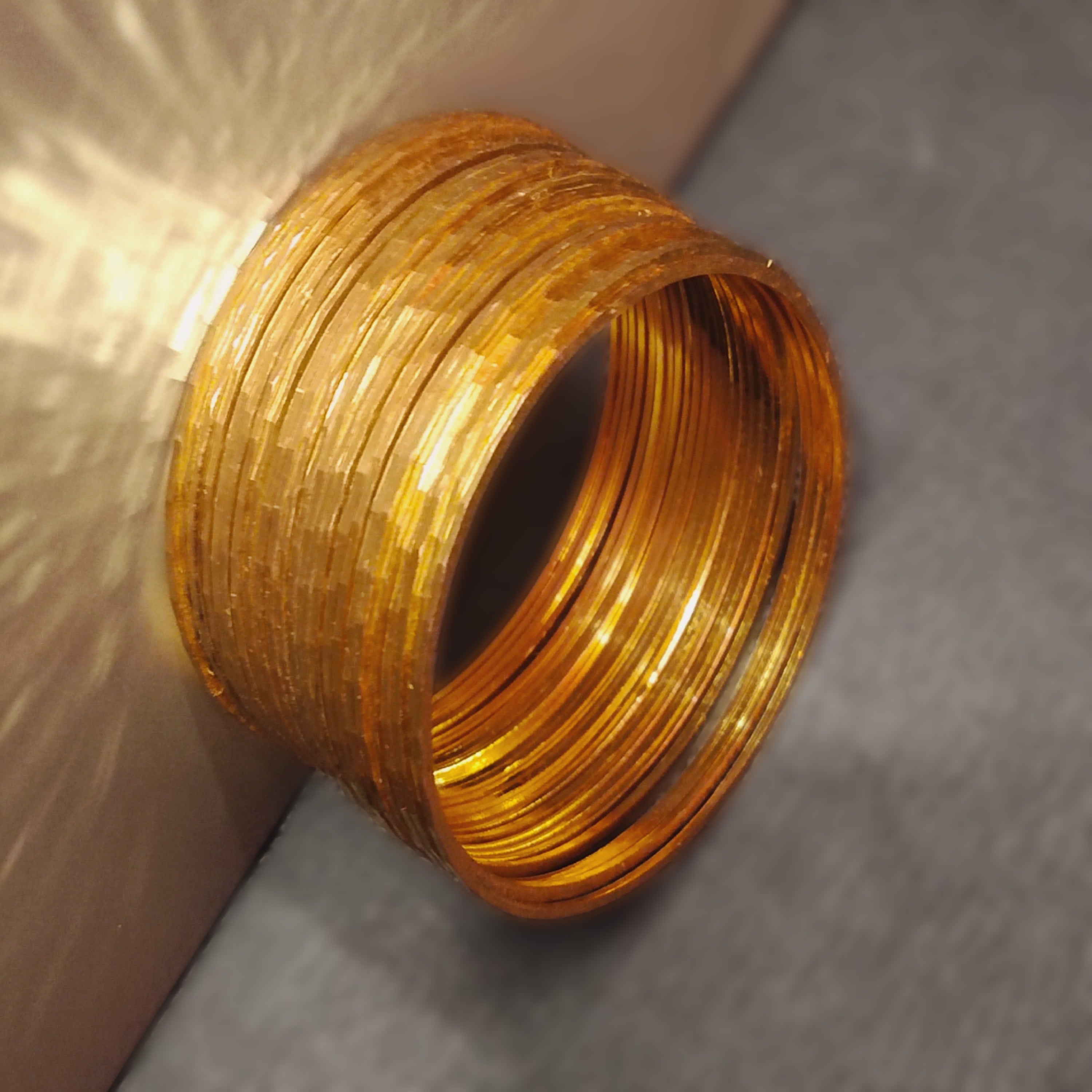 24K Gold Plated Thin Bangles Set - Lightweight Daily Wear | Asp Jewellery