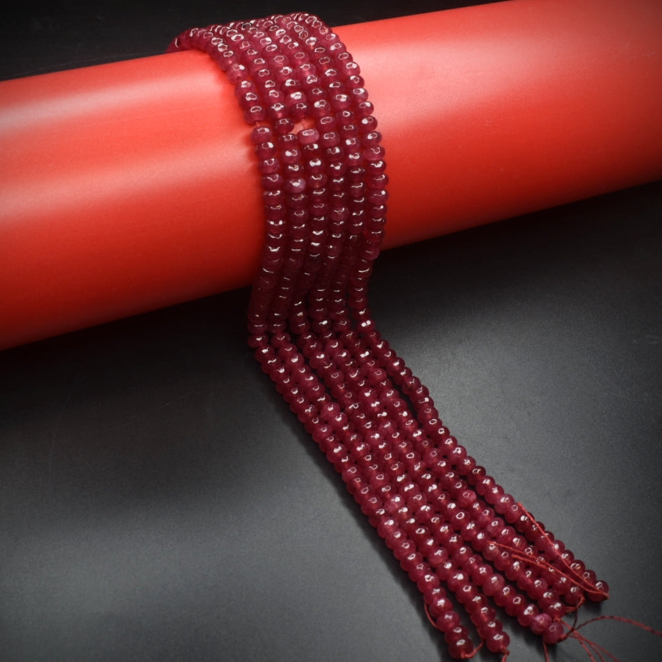 Ruby Beads Strands - Premium Red Gemstone for Jewelry Making