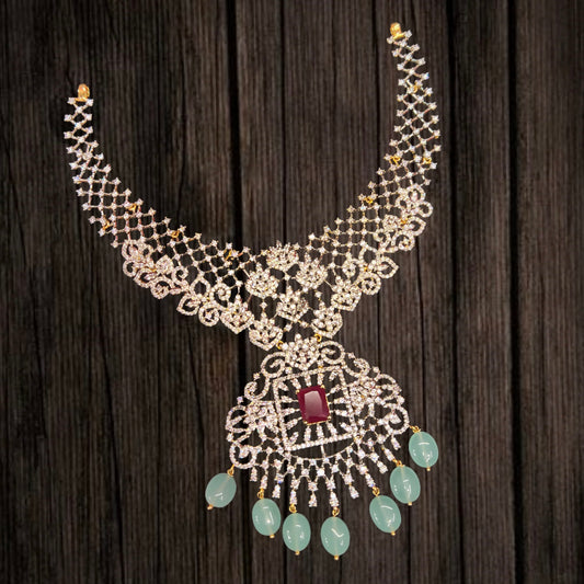 Asp Fashion Jewellery Stylish American Diamond Necklace Set
