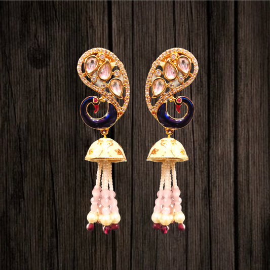 Embrace Your Style with Asp Fashion Jewellery's Kundan Peacock Jhumka