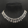 Luxe White Zircon Necklace & Earrings - Rhodium Gold