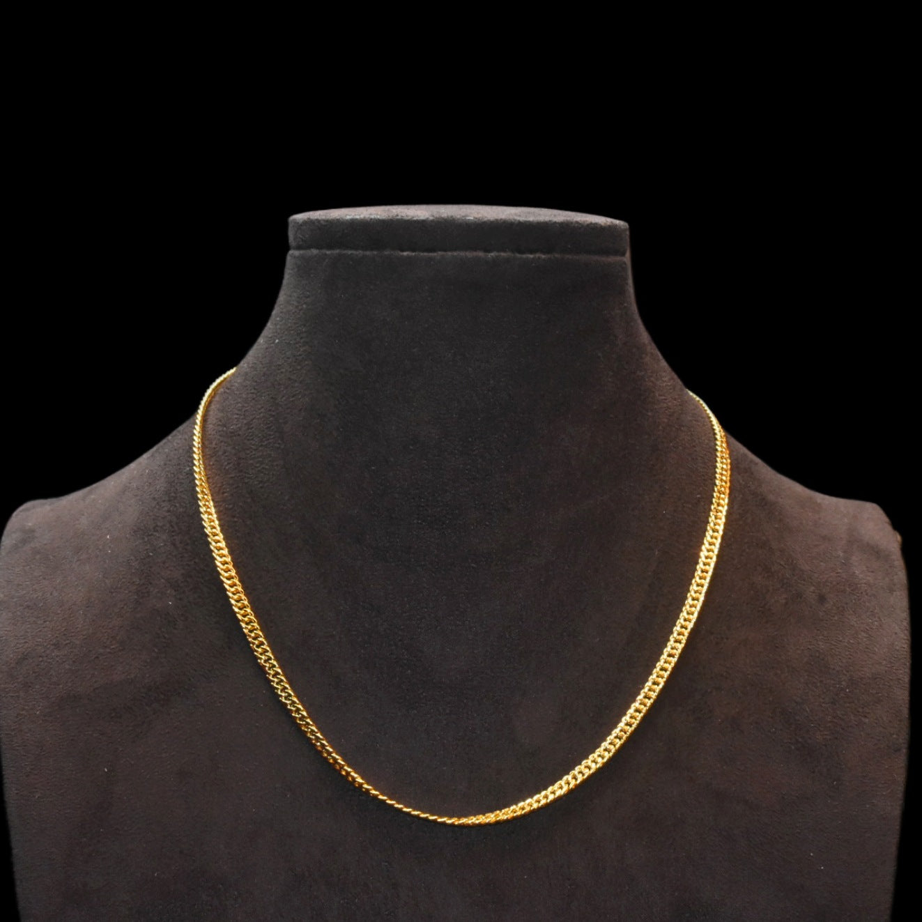 24K Gold Plated Chain for Men - 20 Inch Classic Design