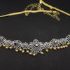 Zircon Rhodium-Gold Double Tone Diamond Look Chain Vaddanam for Bride