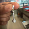 Silver Hanuman Gada Locket Pendant - Textured Design