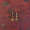 18K Gold Bugadi Earring - Ruby Fan Drop