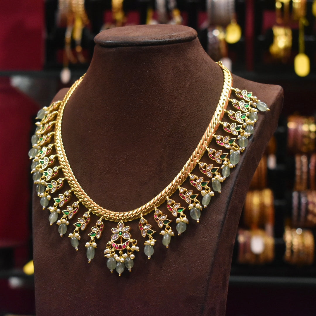 Asp Jadau Kundan Jalebi Necklace Set