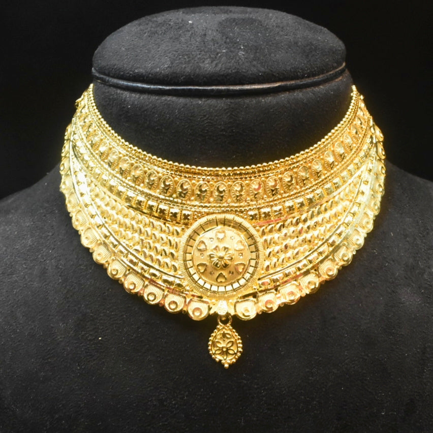 24K Gold Plated Forming Choker - Premium Wedding Jewelry