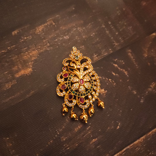 "Fashionable Nostalgia: Enhance Your Attire with the Exquisite Antique Sari Pin by ASP Fashion Jewellery"