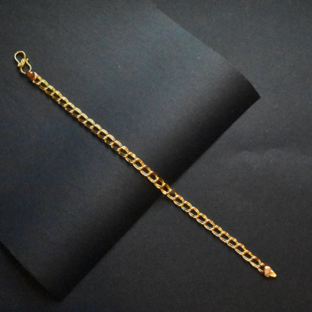 "Glamour and Style: Elevate Your Look with the ASP Cuban 24k Gold Plated Bracelet for Men"