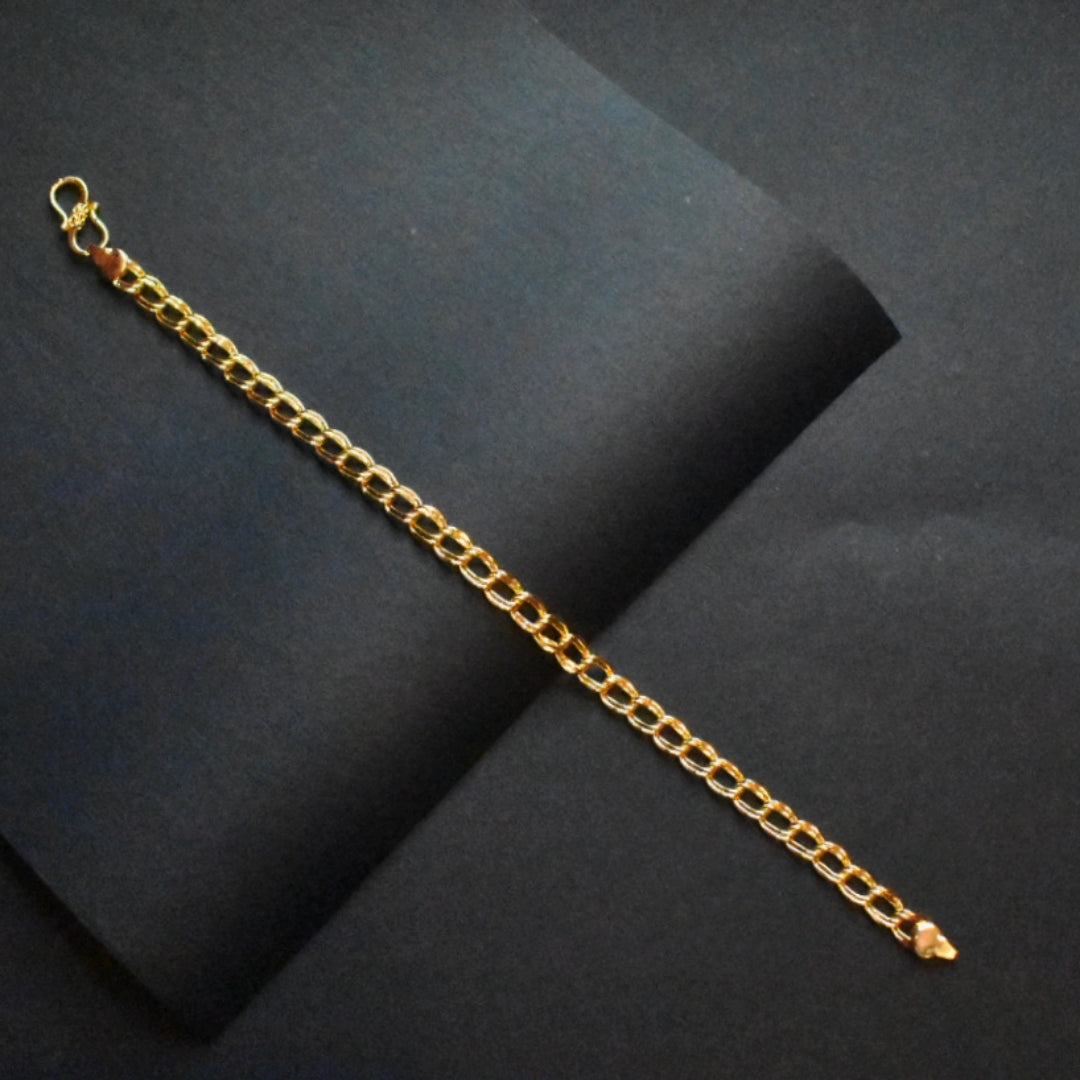 "Glamour and Style: Elevate Your Look with the ASP Cuban 24k Gold Plated Bracelet for Men"