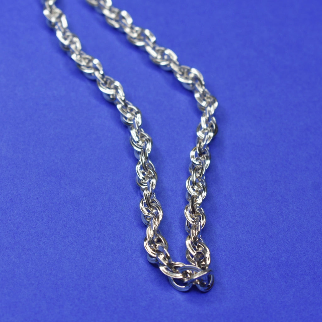 92.5 Sterling Silver Hollow Chain for Men - 20 Inch Lightweight Design (23g)