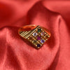 24K Gold Plated Navratna Ring for Men