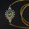 925 Sterling Silver 24K Gold Plated Thali Bottu Mangalsutra Chain with Zircon Brooch - 24 Inches