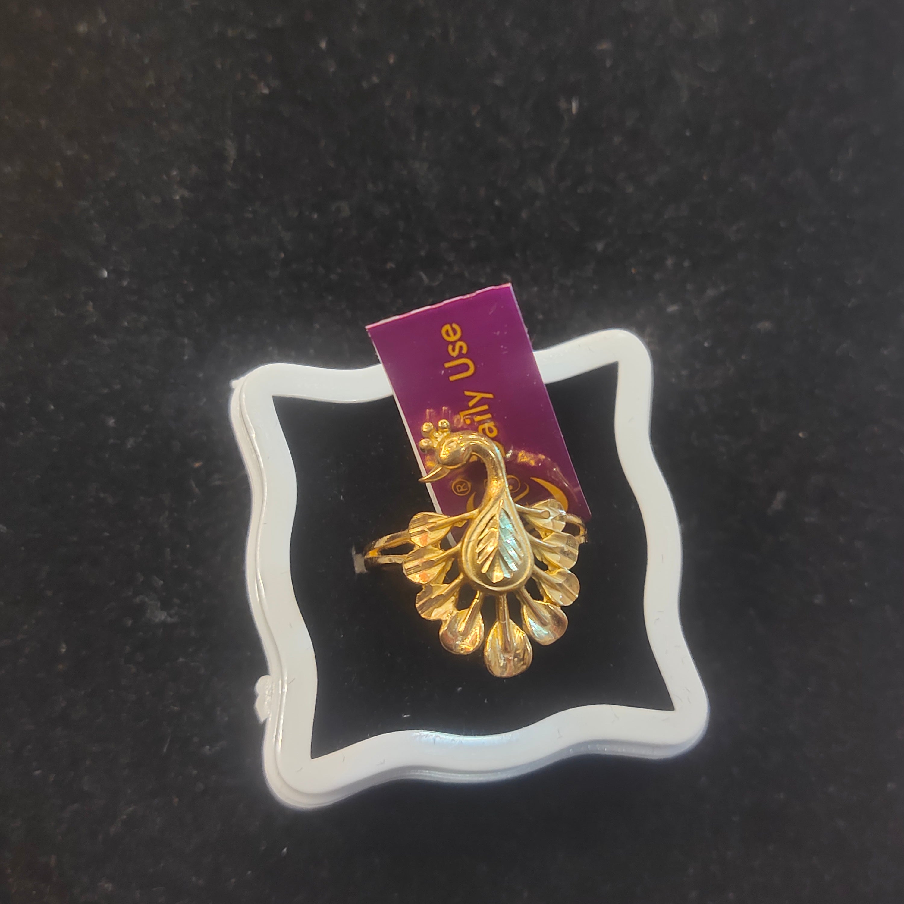 Gold Peacock Ring for Women