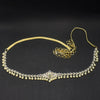 Stunning Zircon 24K Gold Plate Stylish Chain Vaddanam.