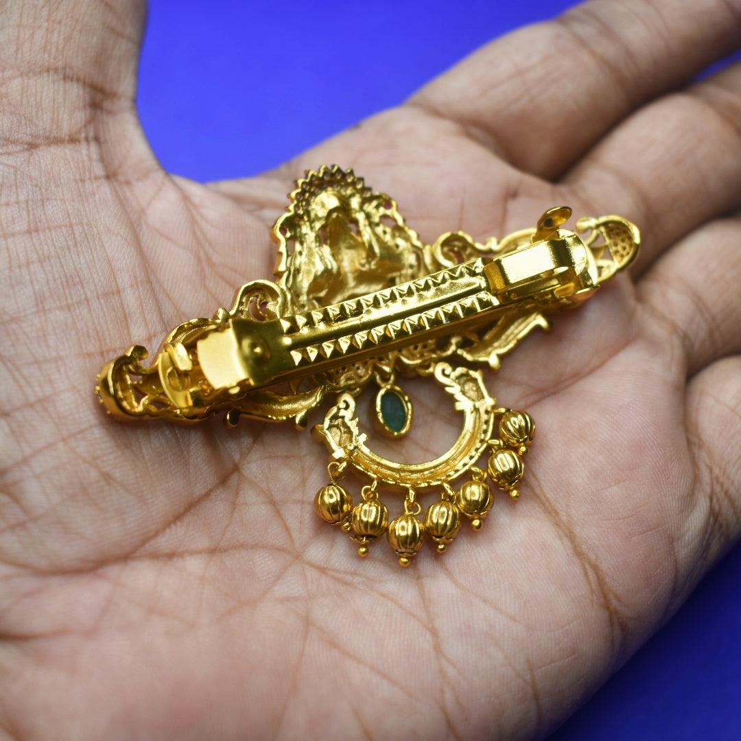 Antique CZ Hair Clip - Vintage Style Hair Accessory with Cubic Zirconia