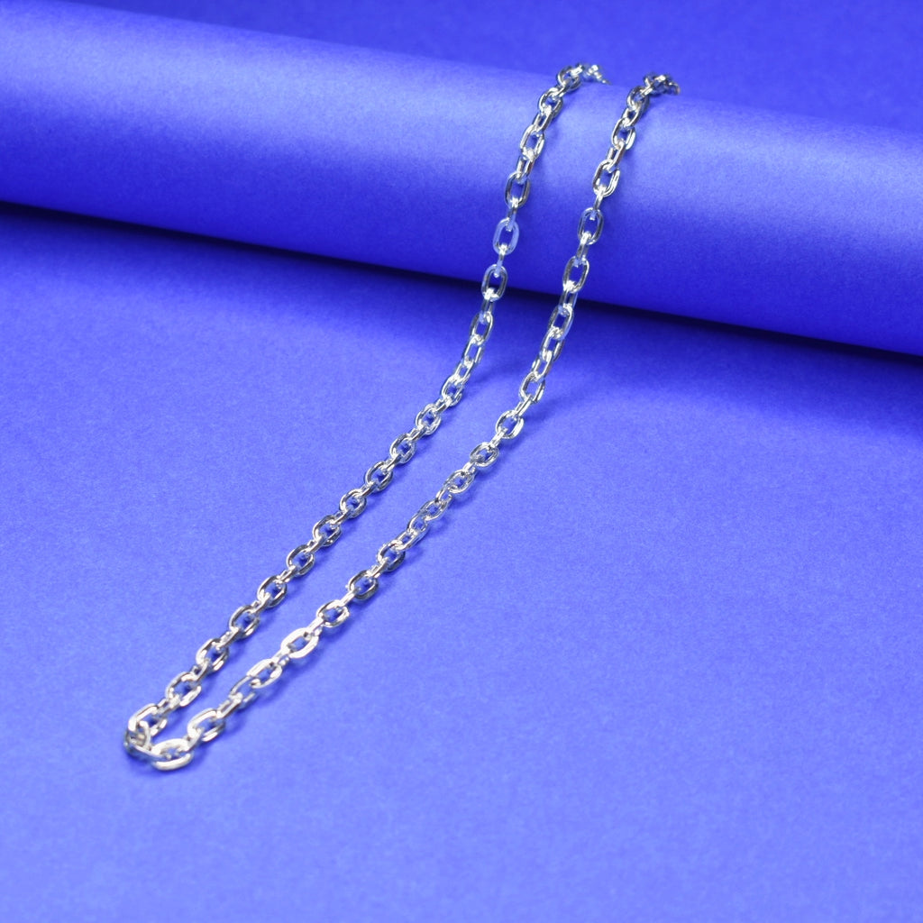 92.5 Sterling Silver Chain for Men & Boys - 20 Inch Lightweight (12g)