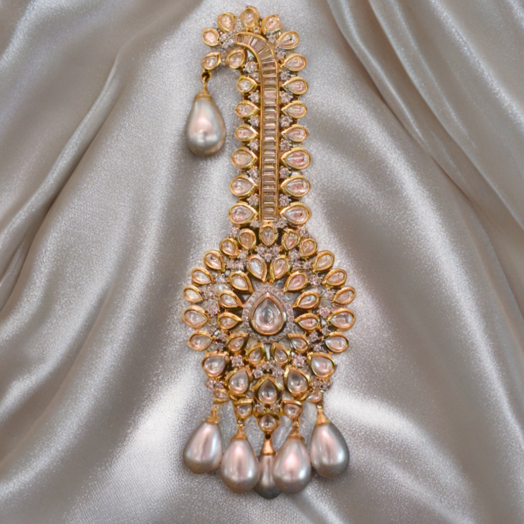 Rajwadi Kundan Kalangi for Groom Turban