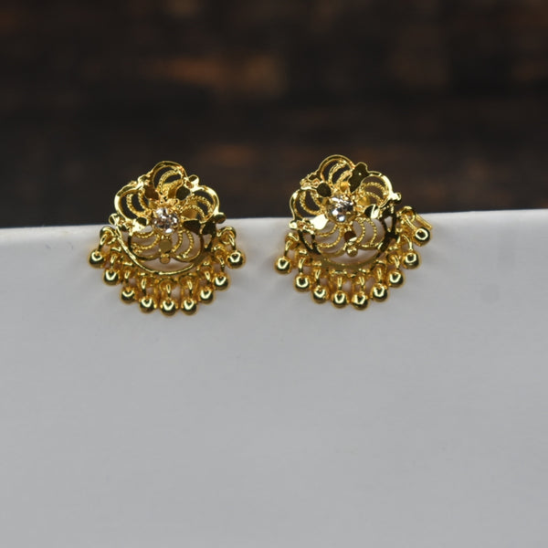 "Glow Up: Elevate Your Style with 24K Gold-Plated Round Stud Earrings"