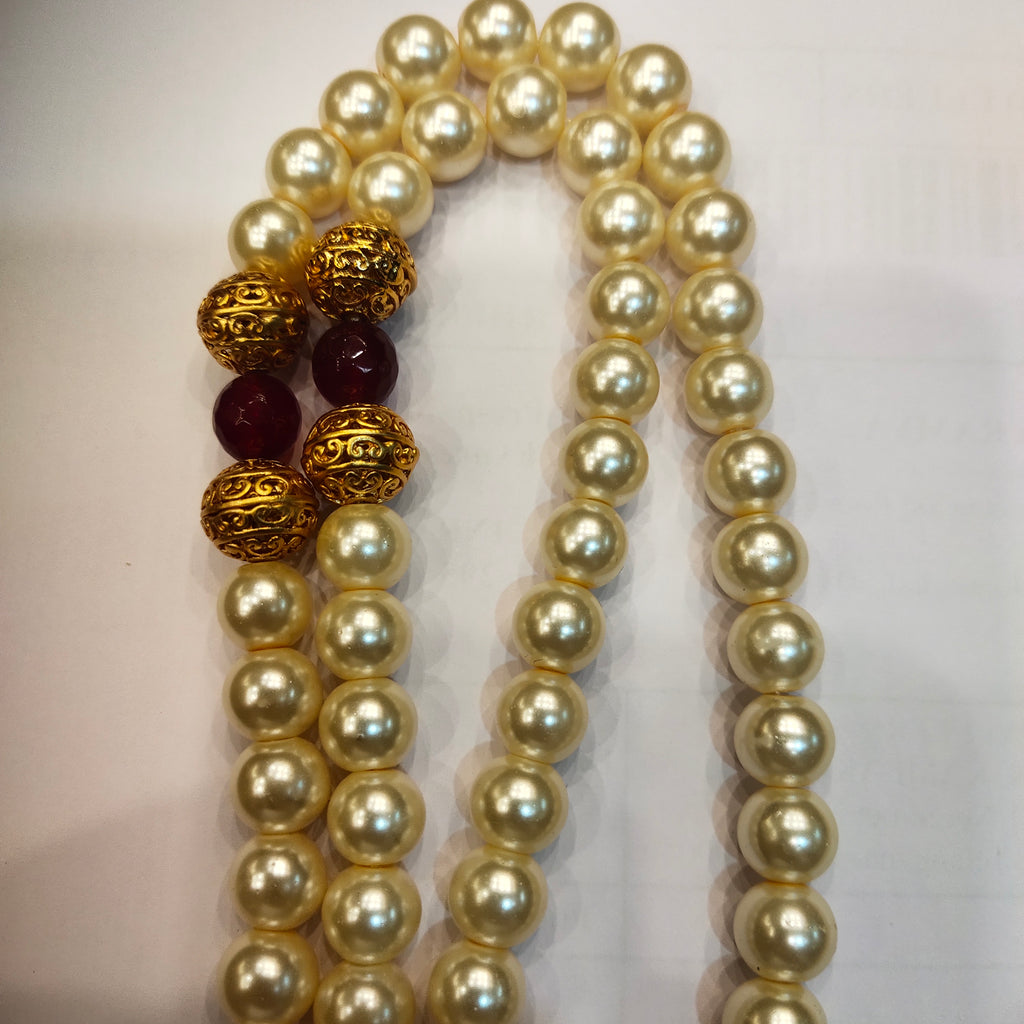 Premium Gold Plated Puligoru Pendant Mala for Groom - Traditional Wedding Jewelry