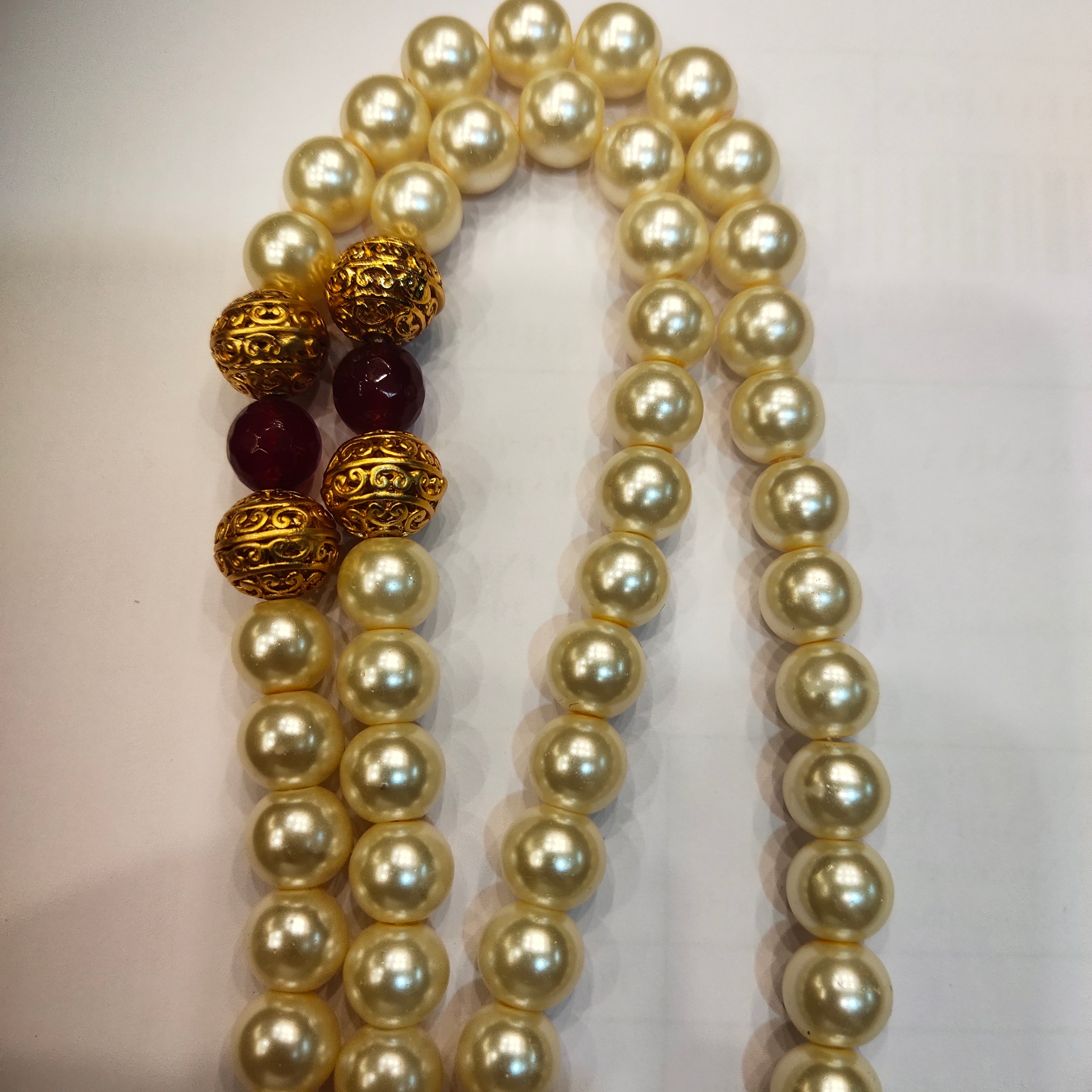 Premium Gold Plated Puligoru Pendant Mala for Groom - Traditional Wedding Jewelry