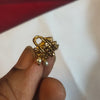 Men's Gold Plated 925 Silver Cartilage Earring | Temple Jewellery with Pearl Drops
