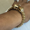 Openable Antique Roaring Simha Kada for Men - 24K Gold Plated