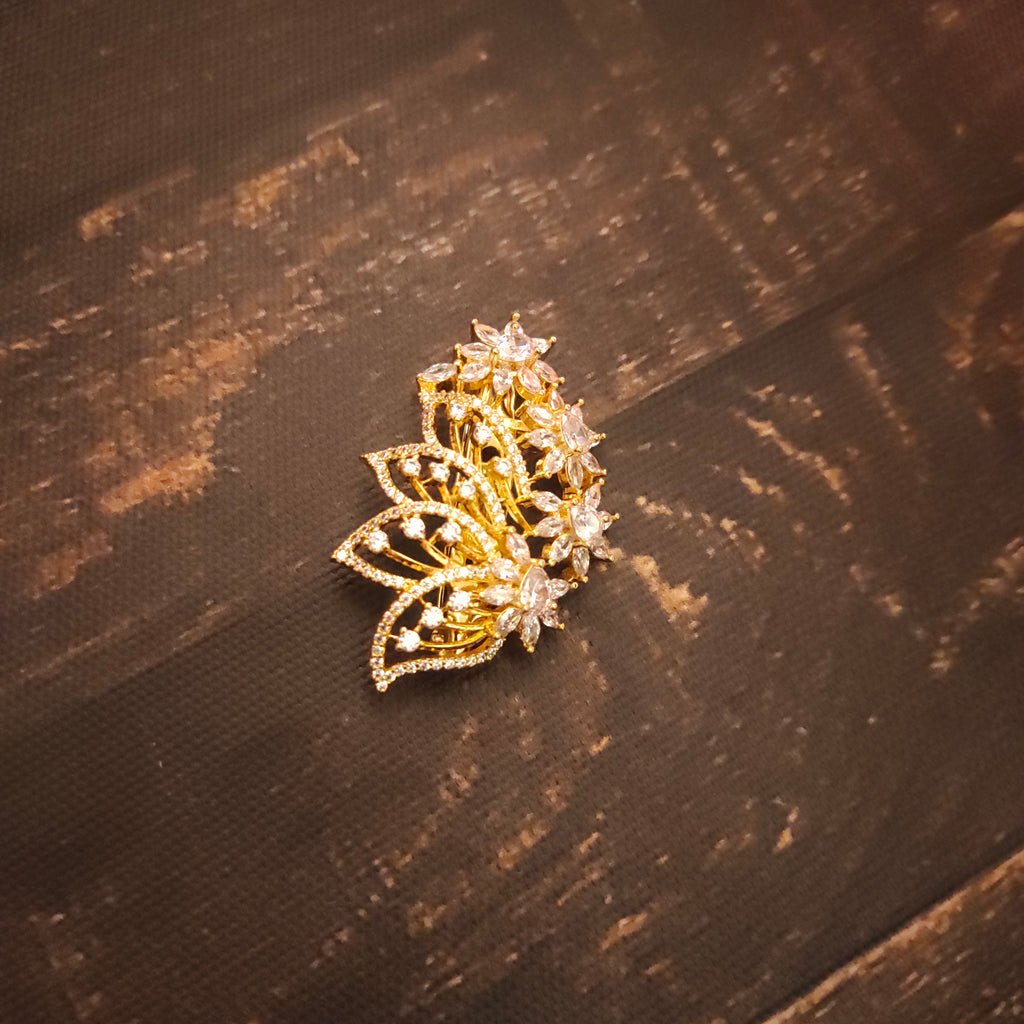 Shiny Zircon Saree Pin - Sparkling Indian Brooch | Asp Fashion Jewellery