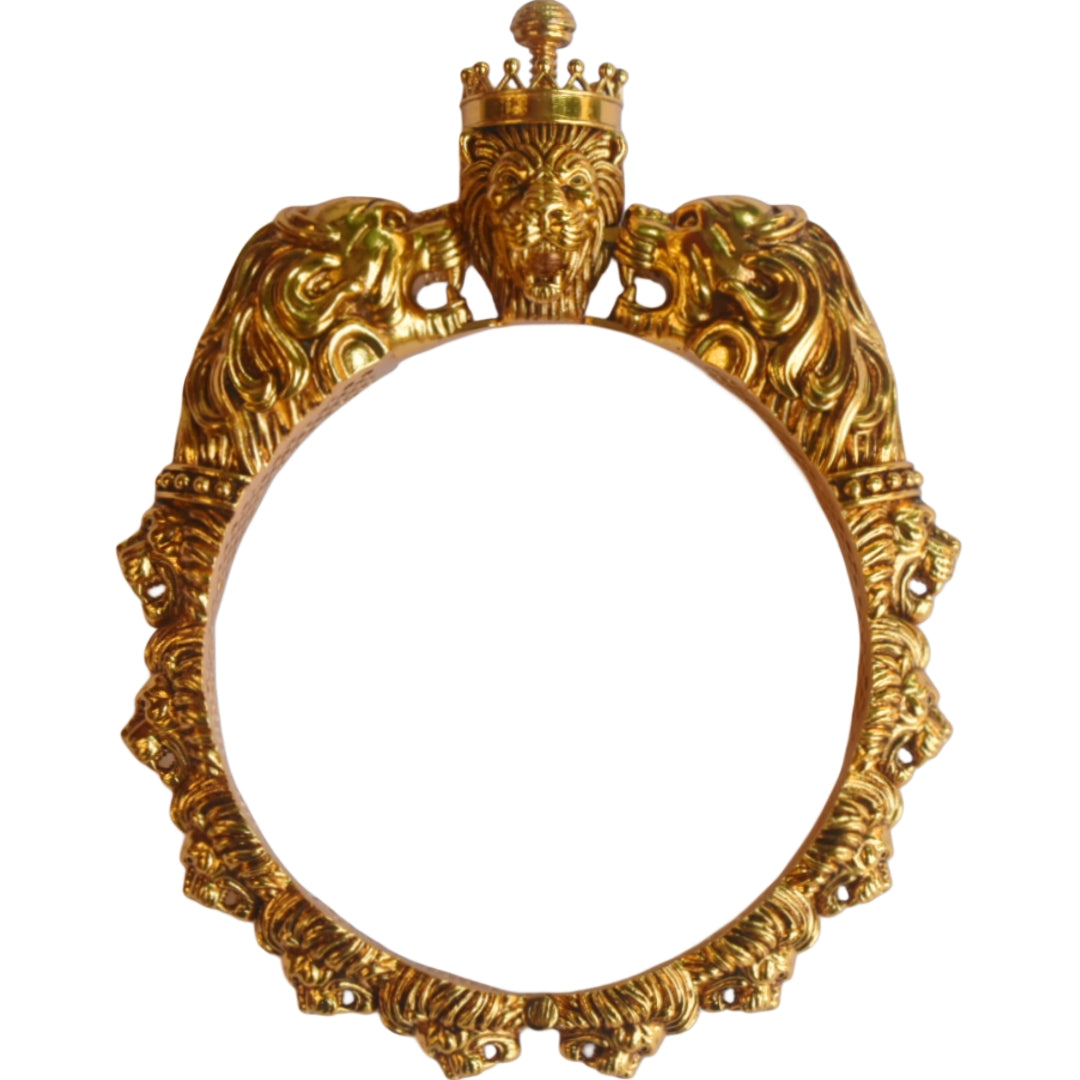 Asp Silver Royal Antique Lion Kada for Men