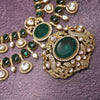 "Dazzle with Elegance: Exquisite Asp Fashion Moissanite Kundan Necklace and Earrings Set"