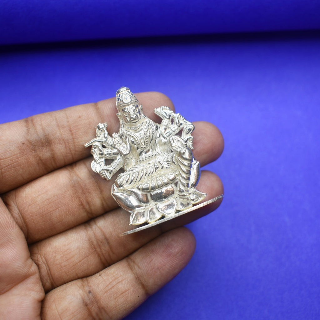 Pure Silver Varahi Amman Idol - Handcrafted Goddess Statue