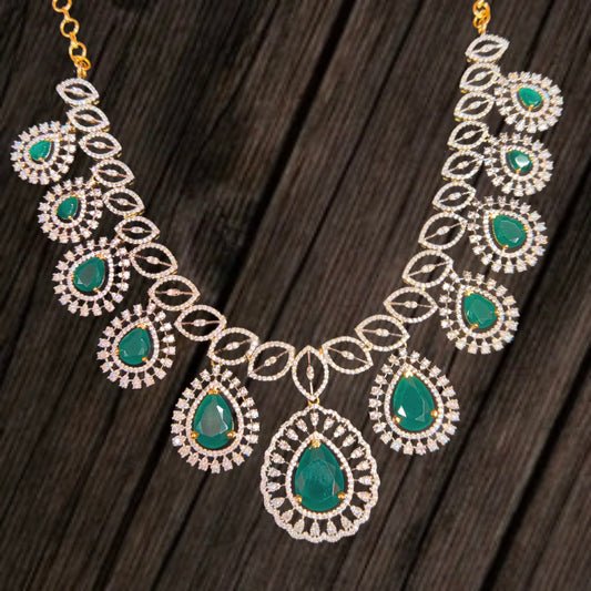 Fascinating American Diamond Necklace Set By Asp Fashion Jewellery