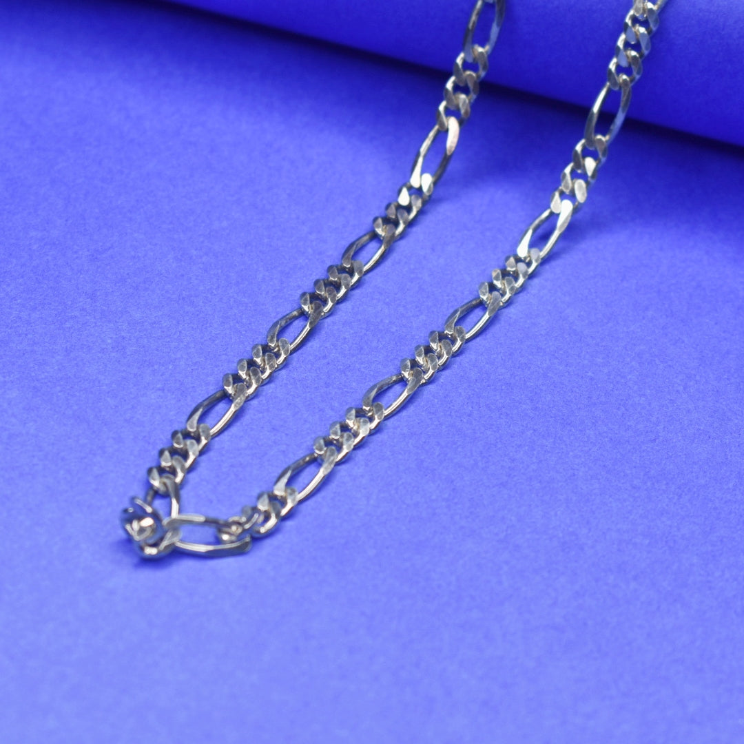 92.5 Sterling Silver Tendulkar Chain for Men - 20 Inch Bold Design