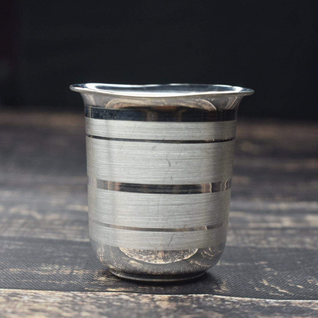 "Shimmering Elegance: Pure Silver Glass for Your Little One"