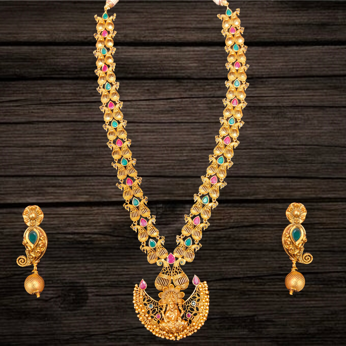 Classy Antique Laxmi Devi Necklace Set By Asp Fashion Jewellery