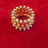 2-in-1 Gold Crystal Ring & Bangle Bracelet | Convertible Fashion Jewelry