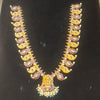 Ruby Temple Mango Haram | Long Lakshmi Necklace with Ruby Stones & Pearls 85232797886