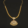 Traditional South Indian 24K Gold Plated Zircon Naan Pathakam Necklace