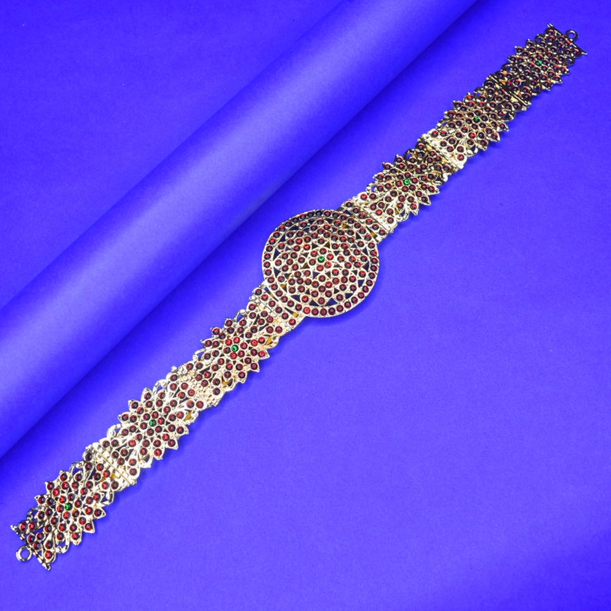 Classical Bharatanatyam Jewellery Set - 12 Piece Temple Dance Ornament Collection