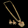 Asp Cz Gold Plated Long Necklace Set