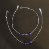 Stylish Asp Sterling Silver Evil Eye Beaded Anklets