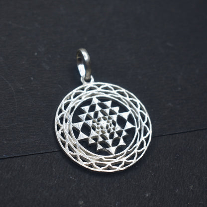 Asp Silver Sri Yantra Pendant
