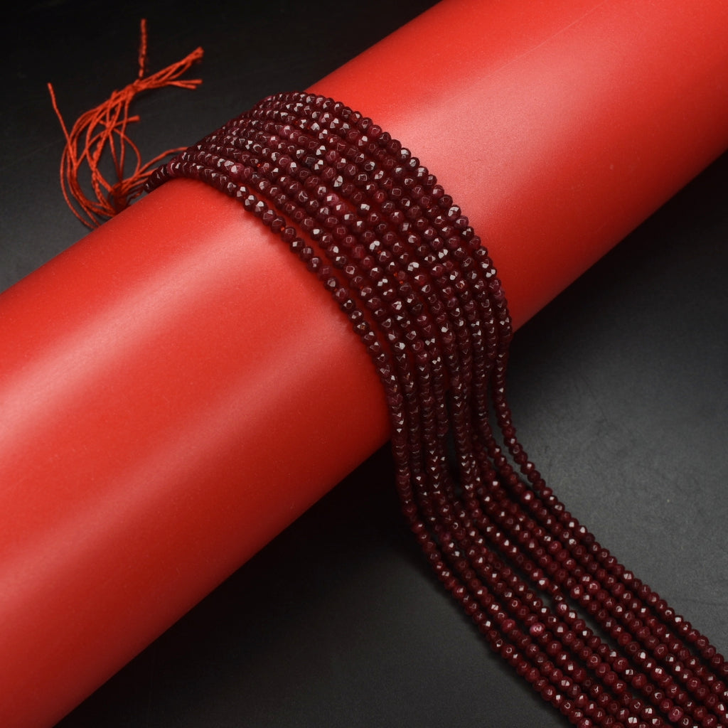 Ruby Onyx Beads - Deep Red Gemstone Strands for Jewelry