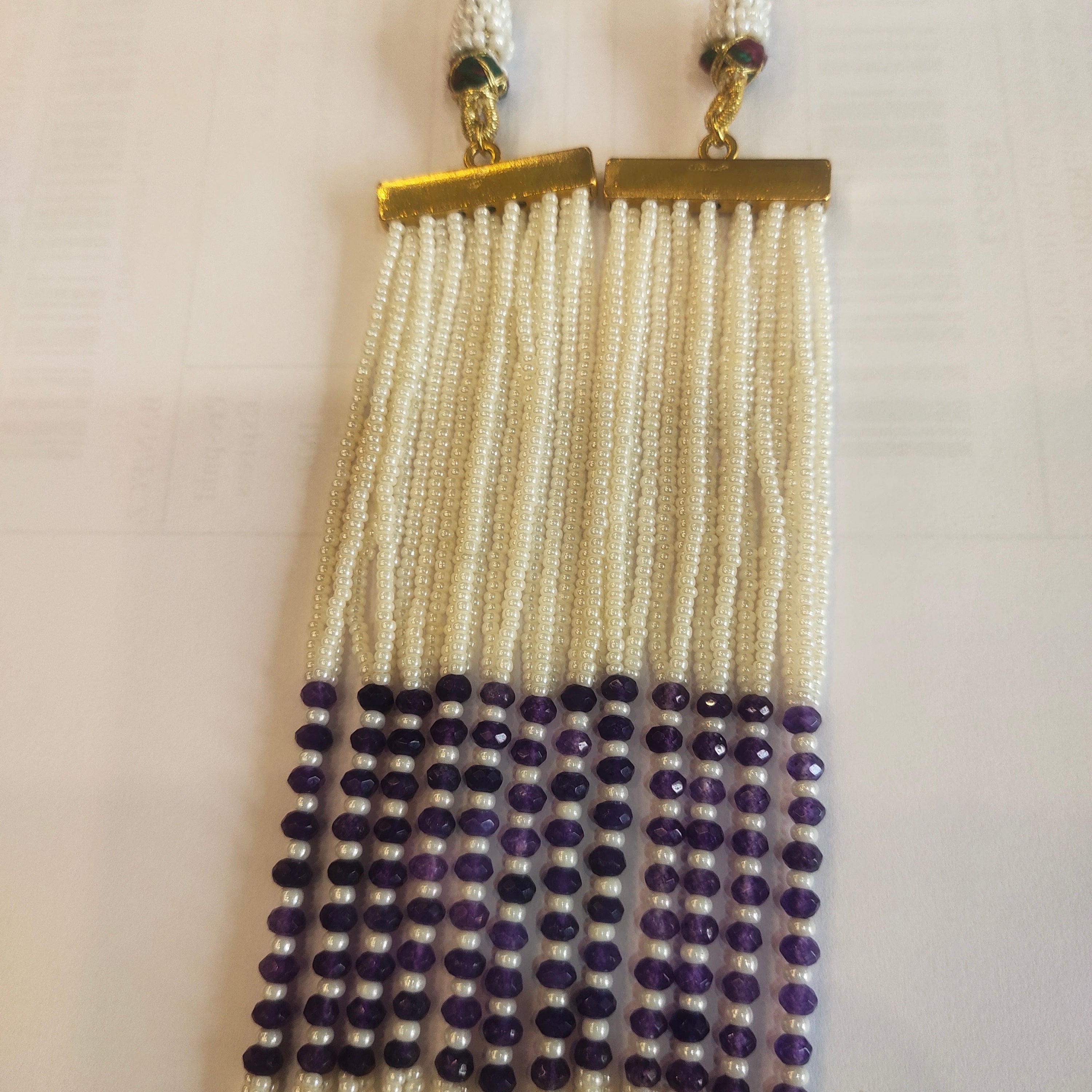 Asp Victorian Purple Zircon Bridal Necklace Set