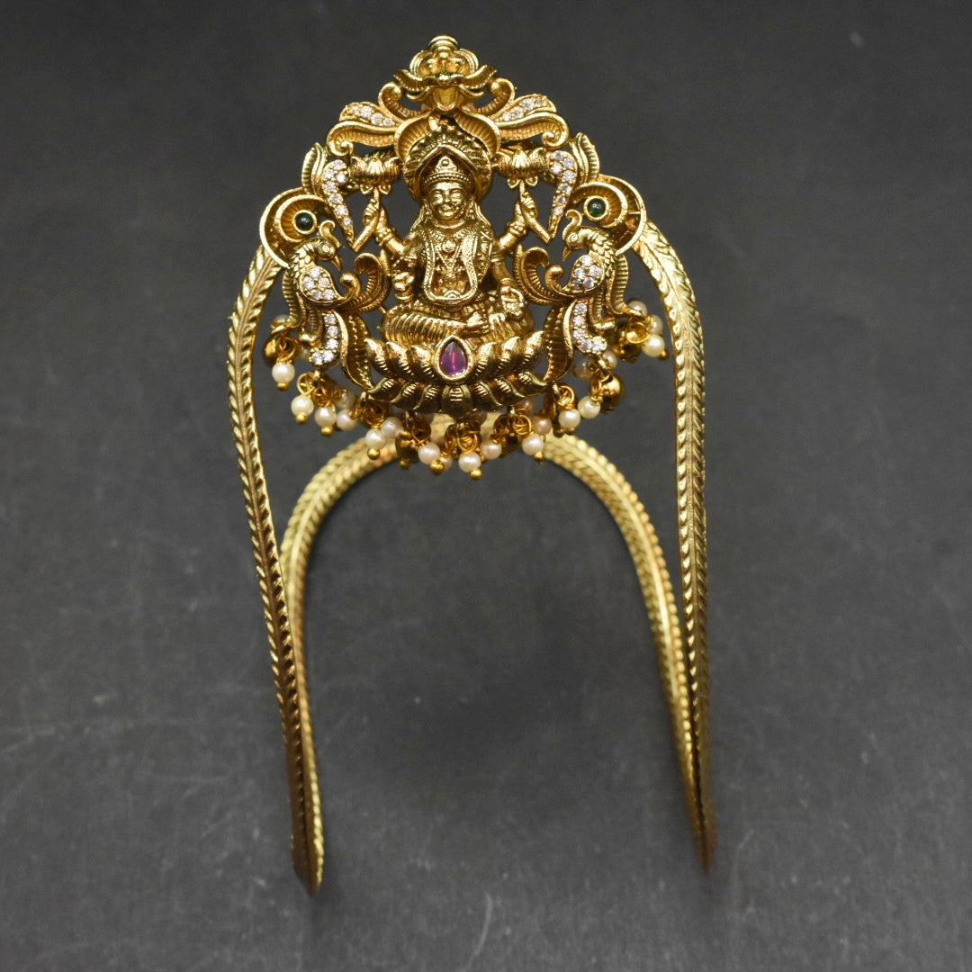 Lakshmi Deity Temple Vanki Armlet - Gold Plated Bridal Jewelry